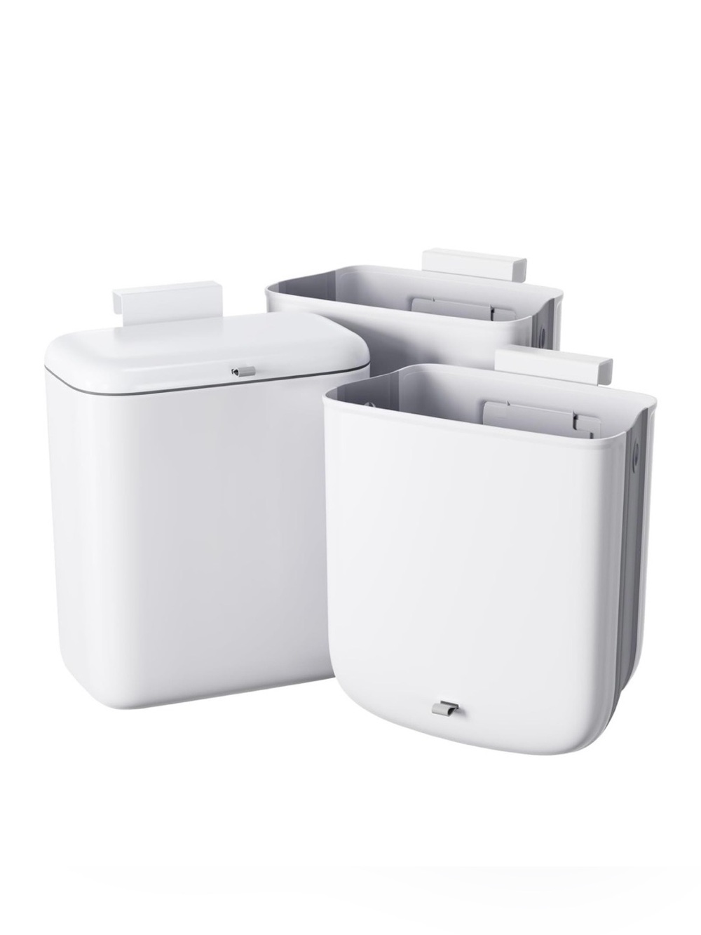 LEGUO Wall Mounted Kitchen Compost Bin with Lia, Hanging Trash Can for Cabinet D